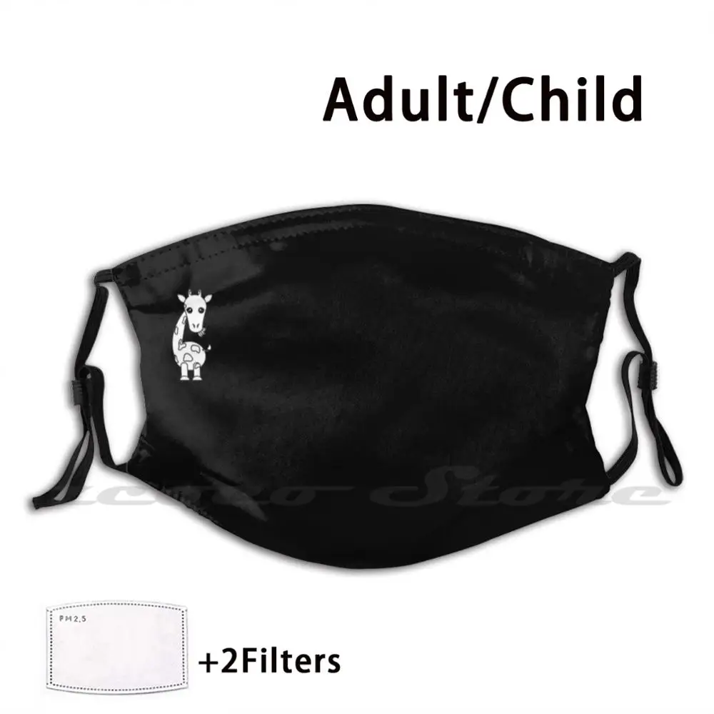 

Litter Giraffe Mask DIY Washable Filter Pm2.5 Mouth Trending Birthday Giraffe Animal Safari Animal Lover Watercolor Animals