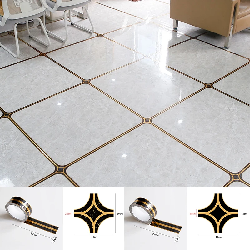 

Водостойкая самоклеящаяся клейкая лента из ПВХ для плитки, 500 см х 2,5 дюйма