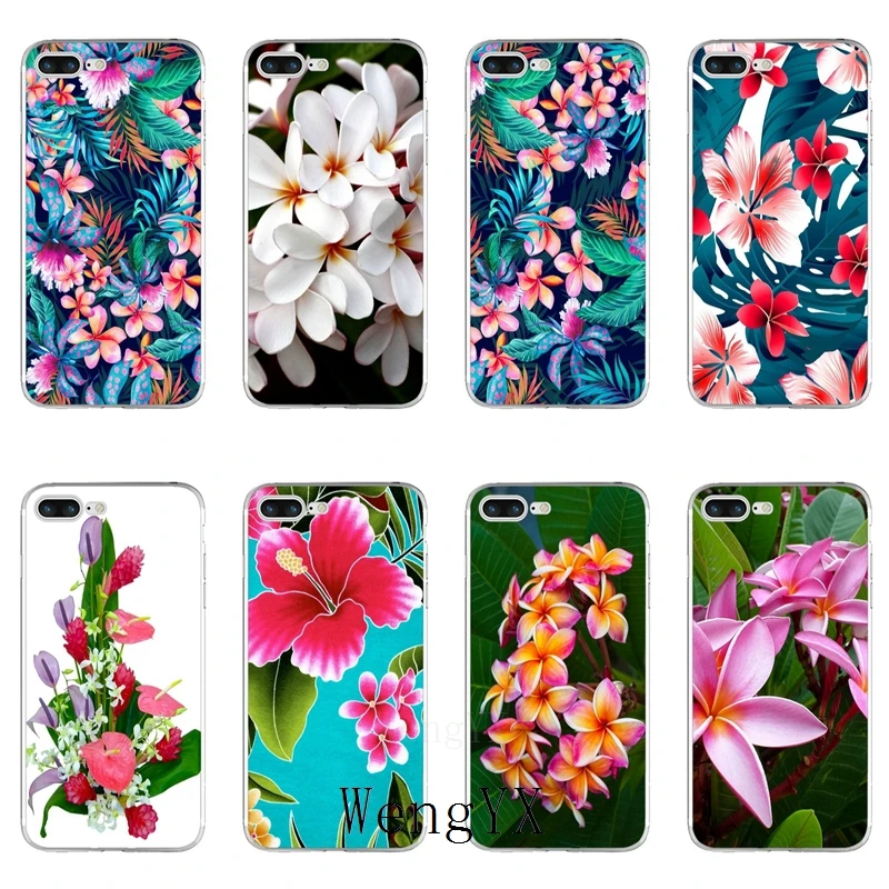Аксессуары для телефона Plumeria с цветами Гавайские тропические аксессуары чехол