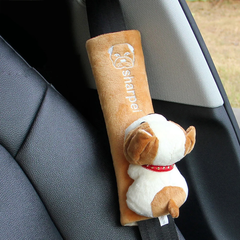 Cute Car Seat Belt Cover Universal Auto Shoulder Pad Warm Flannel Interior Cushion Protector Safety Protection | Автомобили и
