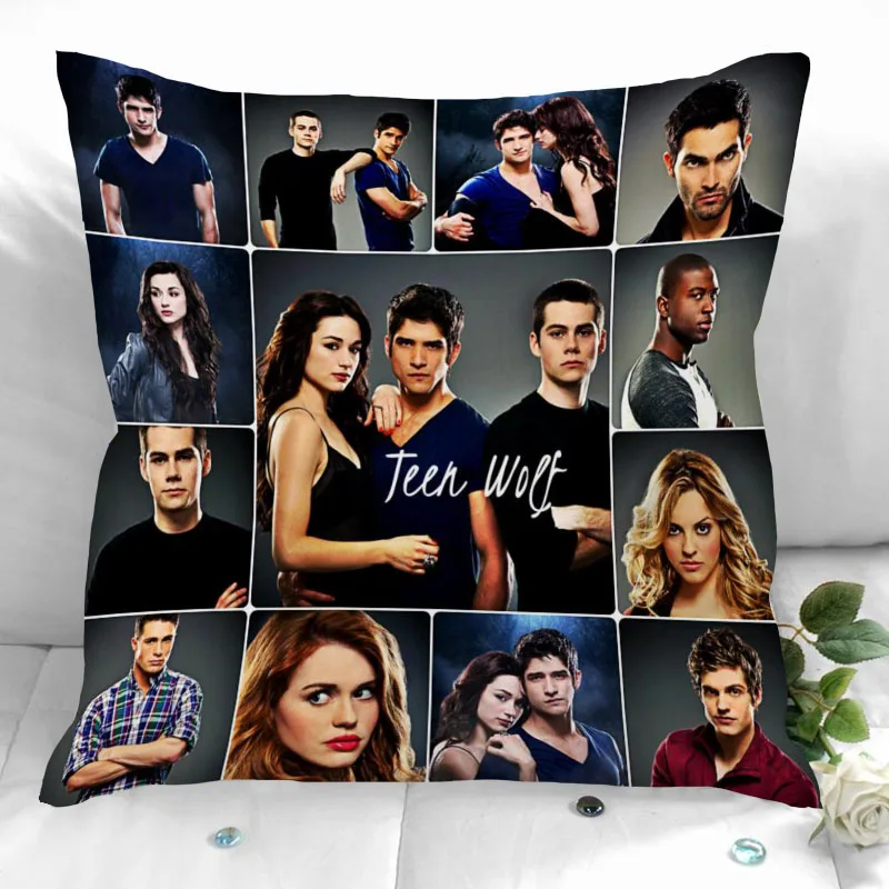 

New Custom Teen Wolf Pillowcases Printed Square Pillowcase Home Decorative Zipper Pillow Cover 35X35cm40X40cm(One Side)