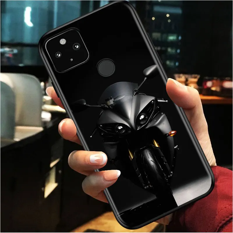 

Locomotive Culture for Google Pixel 5 4a 4 XL 5G Black Silicone Ring Holder Solft Phone Case