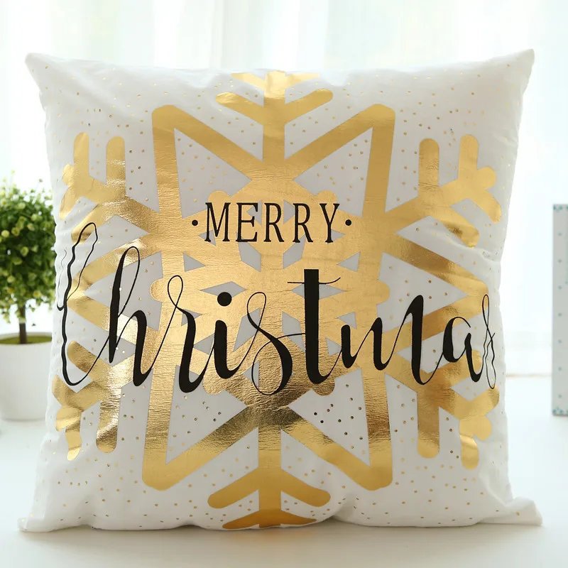 Чехол для подушки с надписью &quotMerry Christmas&quot | Дом и сад