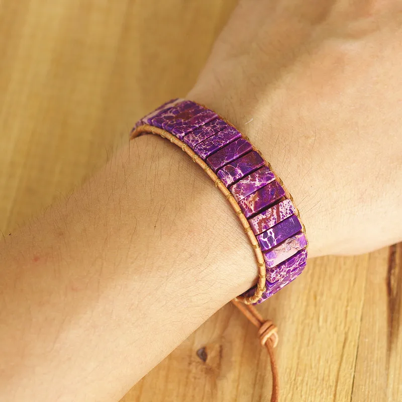 Женский мужской кожаный браслет из чакры и ручной работы натуральный ювелирный