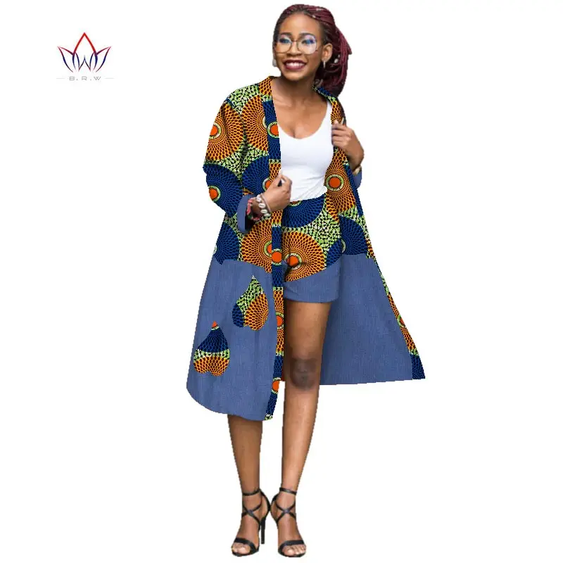 Верхняя одежда для женщин летний плащ и шорты в африканском стиле большого