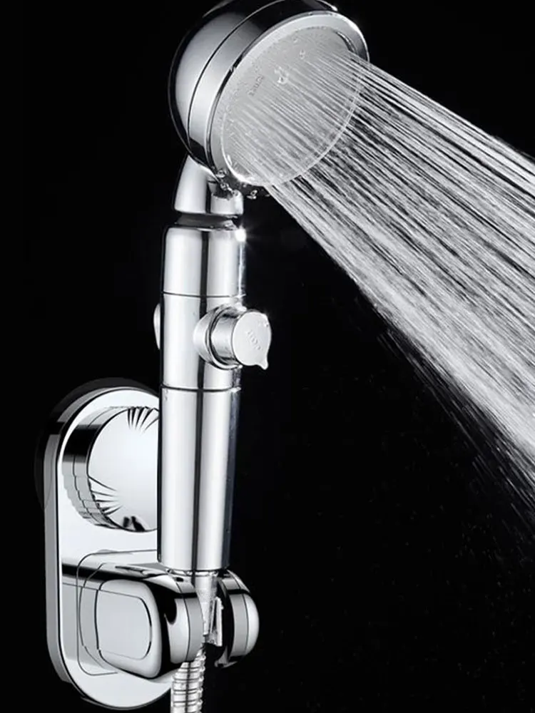 

Self-Adhesive Handheld Adjustable Shower Head Holder Drill-Free Showerhead Rack Punch-Free Chrome Bathroom Wall Mount Bracket