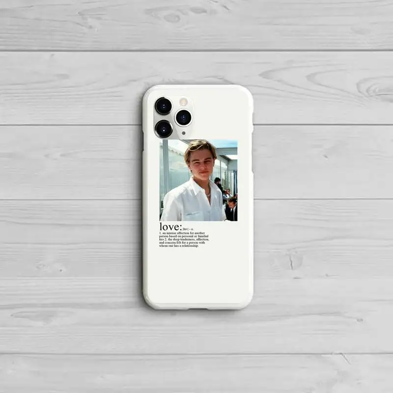 

Leonardo DiCaprio Phone Case Candy Color White for iPhone 11 pro XS MAX 8 7 6 6S Plus X 5S SE 2020 XR