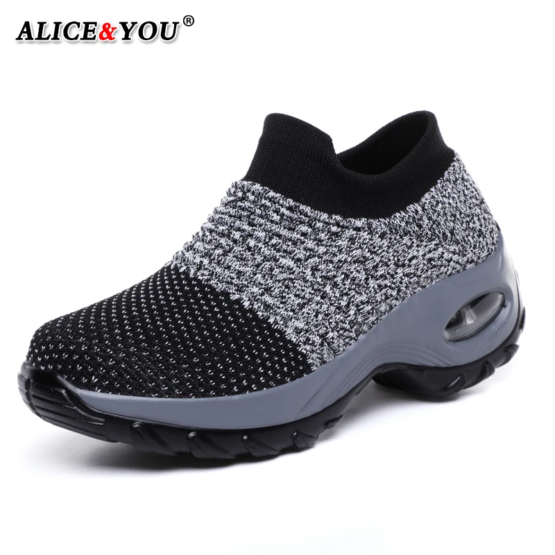 Кроссовки женские сетчатые дышащие удобные нескользящая подошва воздушная