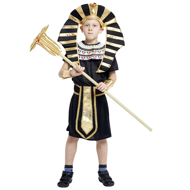 Мальчик карнавал Пурим Египетский Костюм фараона Хэллоуин Детский день