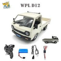 wpl d12 110 2wd rc car simulation drift truck brushed 260 motor climbing car led light on road rc car toys for boys kids gifts