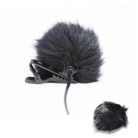 black fur windscreen windshield wind muff for lapel microphone mic to lapel microphone windscreen with clamp clips