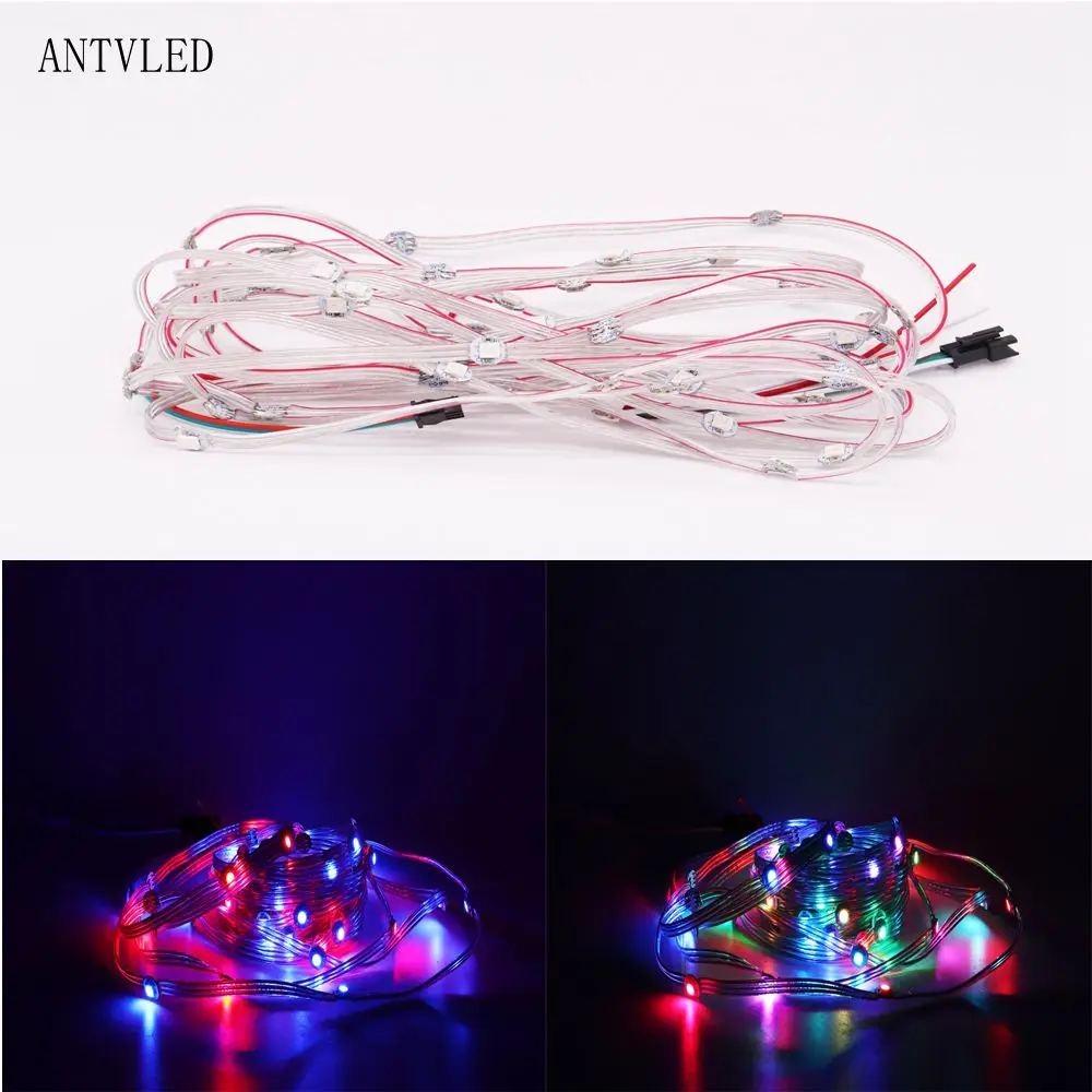 50 светодиодов/100 светодиодов WS2812B 5050SMD предварительно смонтированный RGB