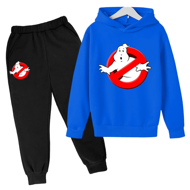 

Ghostbusters Children's Hoodie Suit Teen Girls Boys Sports Tops Pants Toddler Clothing 4T-14T Spring Autumn Comfortable Fabric