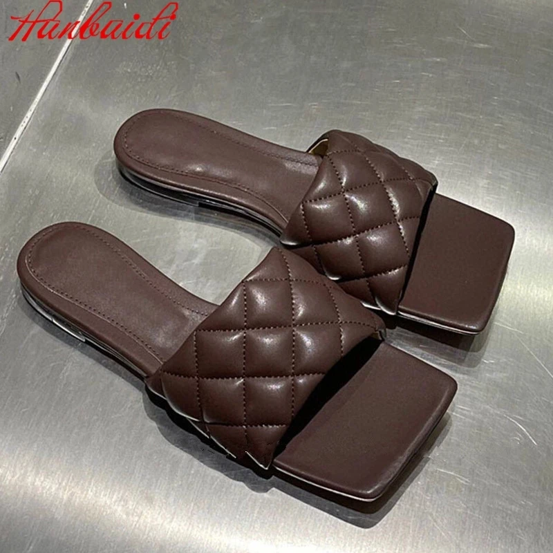 구매 캔디 색상, 여성 저크 슬리퍼, 사각 슬립 Op 그리드 가죽 브로치 플레이트 슬라이드, 디자이너, 신제품 컴포트, 아웃도어, 멀티젤 Z