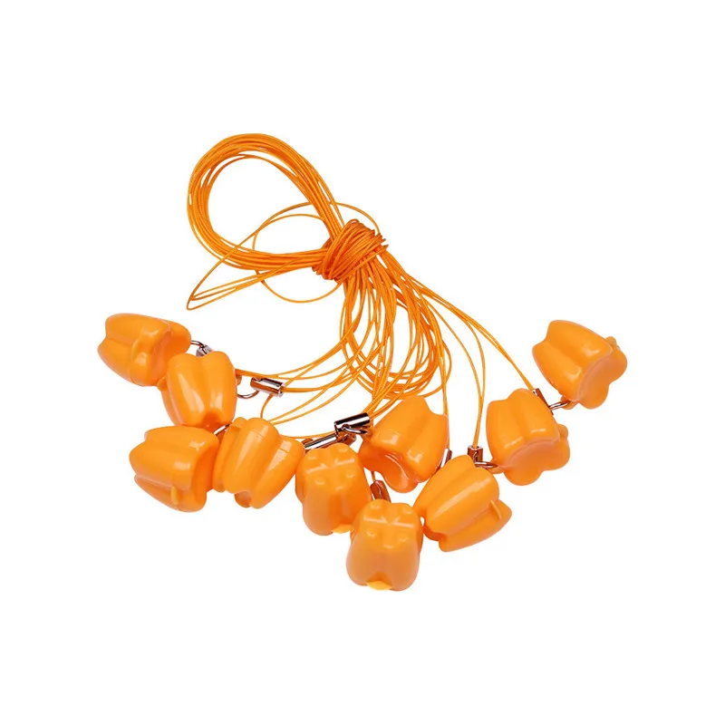 Hang rope orange XZJJA 10-20 шт. форма зуба Детские коробки для хранения молочных зубов детская Силиконовая зубная щетка для малышей Органайзер мини пластиковый контейнер маленькая коробка - Цвет: Hang rope orange
