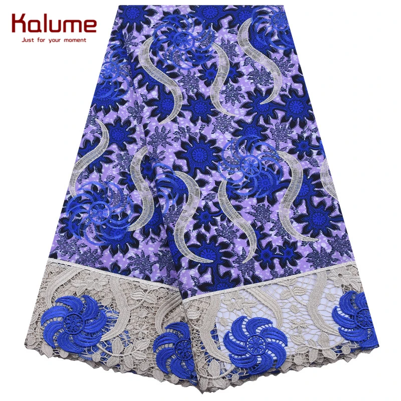 

Kalume 2020 New Arrival Wax African Lace Fabric Yellow Nigerian Lace Fabric With Stones Wax Cord Laces For Nigerian Sewing F1942