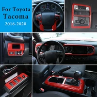 for toyota tacoma 2016 2020 car accessories abs red interior trim gear panel navigation outlet center console decorative sticker