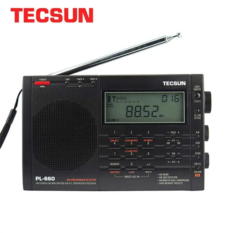 Радиоприемник TECSUN PL 660 портативное многодиапазонное радио с двойным