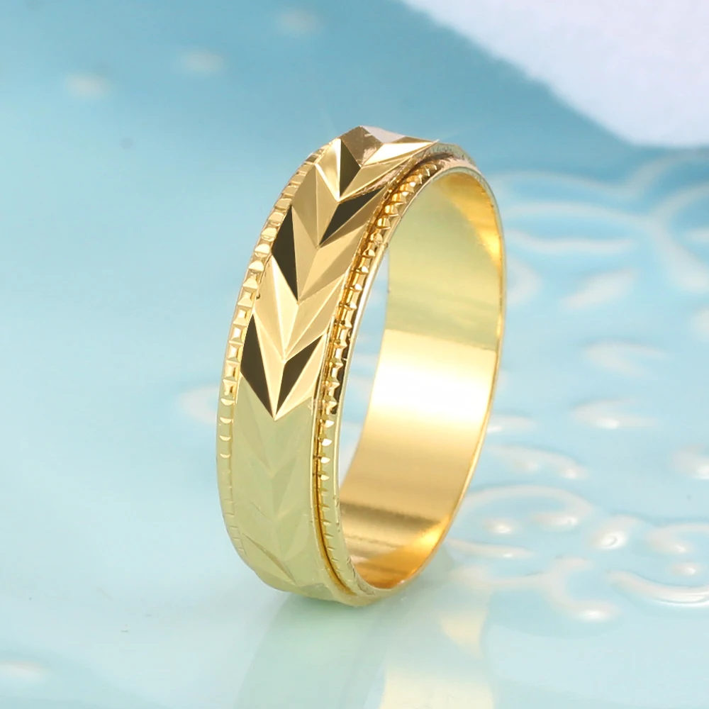 Обручальное кольцо для женщин обручальное пар модное Золотое с алмазным узором
