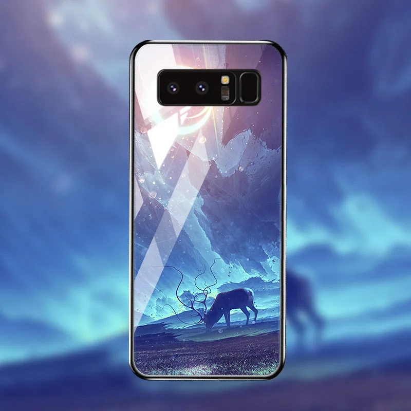 M041 Чехол из закаленного стекла для samsung Galaxy Note 8 10 чехол s Star Space samsung S10 S8 S9 Plus S10e Lite J2 Core Prime Чехлы бампер - Цвет: M041
