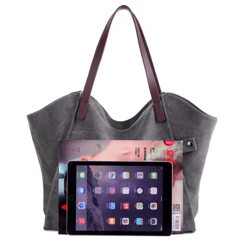 

Women's Handbags Canvas Shoulder Bags Retro Casual Large Capacity Tote Purses