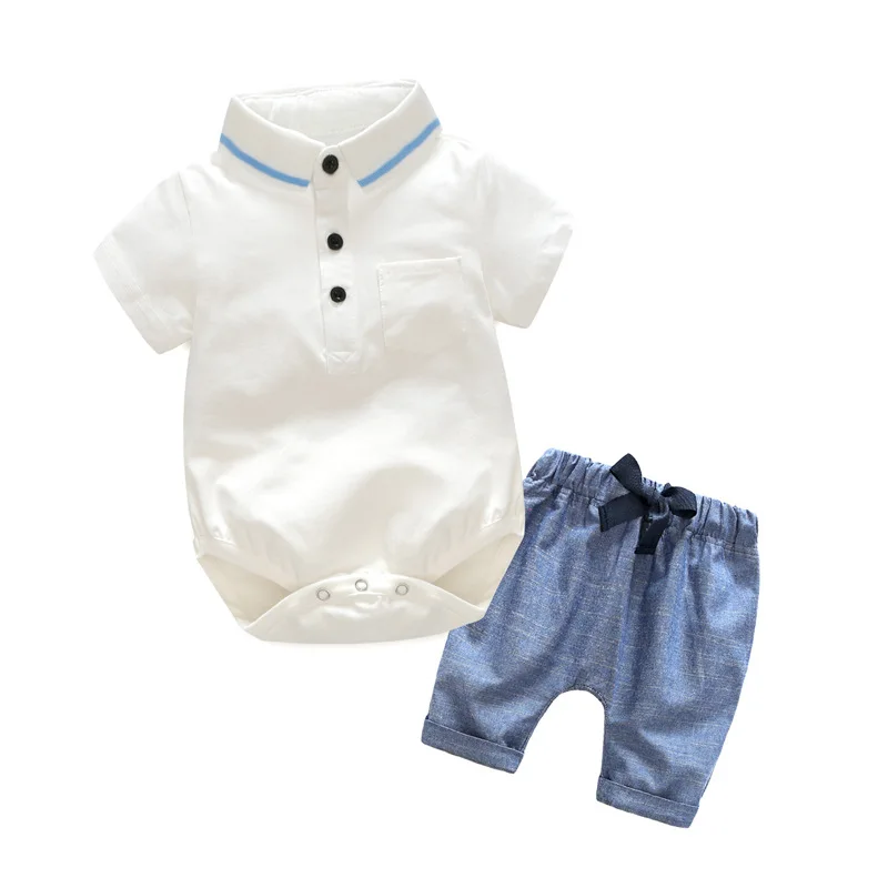 

Baby boys Suits 2020 Summer clothes Kids cotton O-neck Clothing Children solid Sets Fashion Suit 2Pcs Clothes
