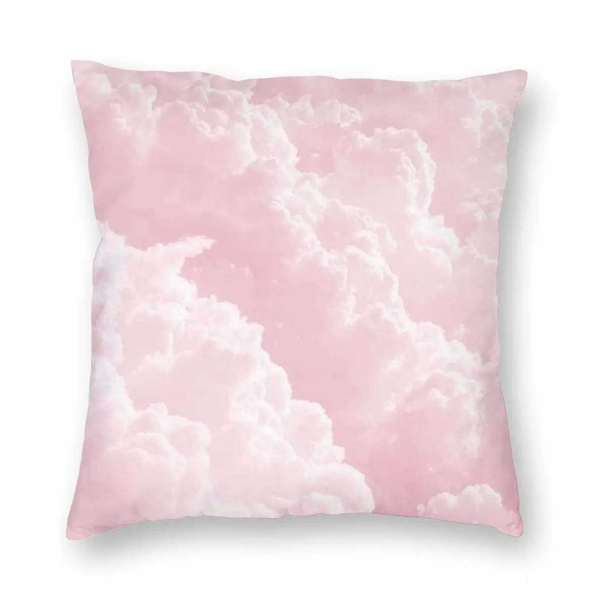 

Pink Clouds Pillowcase Polyester Linen Velvet Printed Zip Decor Home Cushion Case 45x45