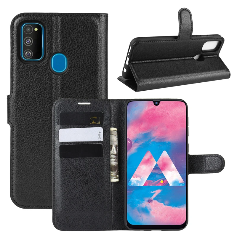 Black Для samsung M30s Чехол Флип Роскошный кошелек ПУ мешки кожаные для телефона для samsung Galaxy M30s M 30S SM-M307F M307 M307F задняя крышка - Цвет: Black