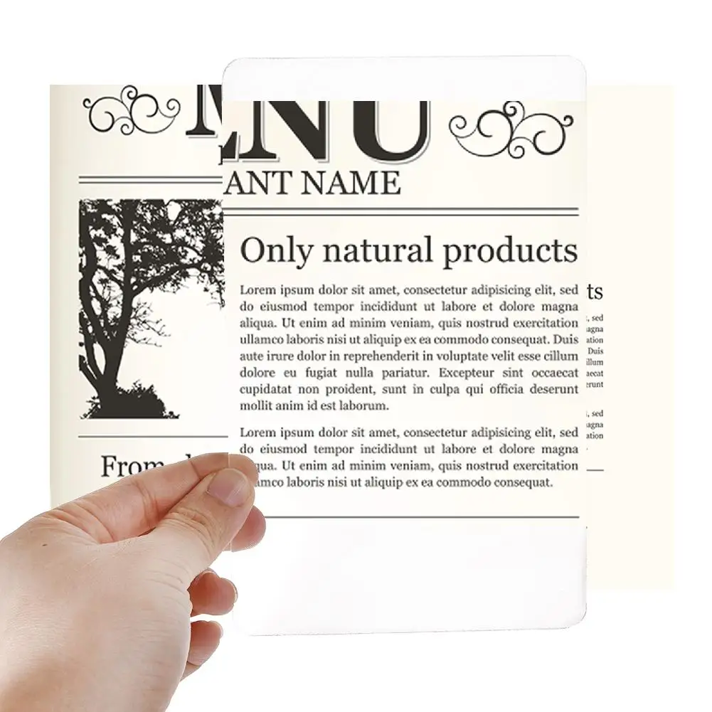 Портативный ручной Бескаркасный 3X лупа линза Френеля премиум объектив для