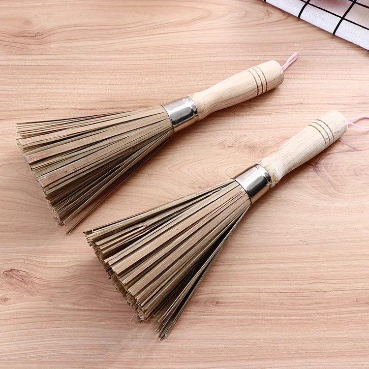 1 шт. бамбуковая щетка для кастрюль с деревянной ручкой кухонная защиты