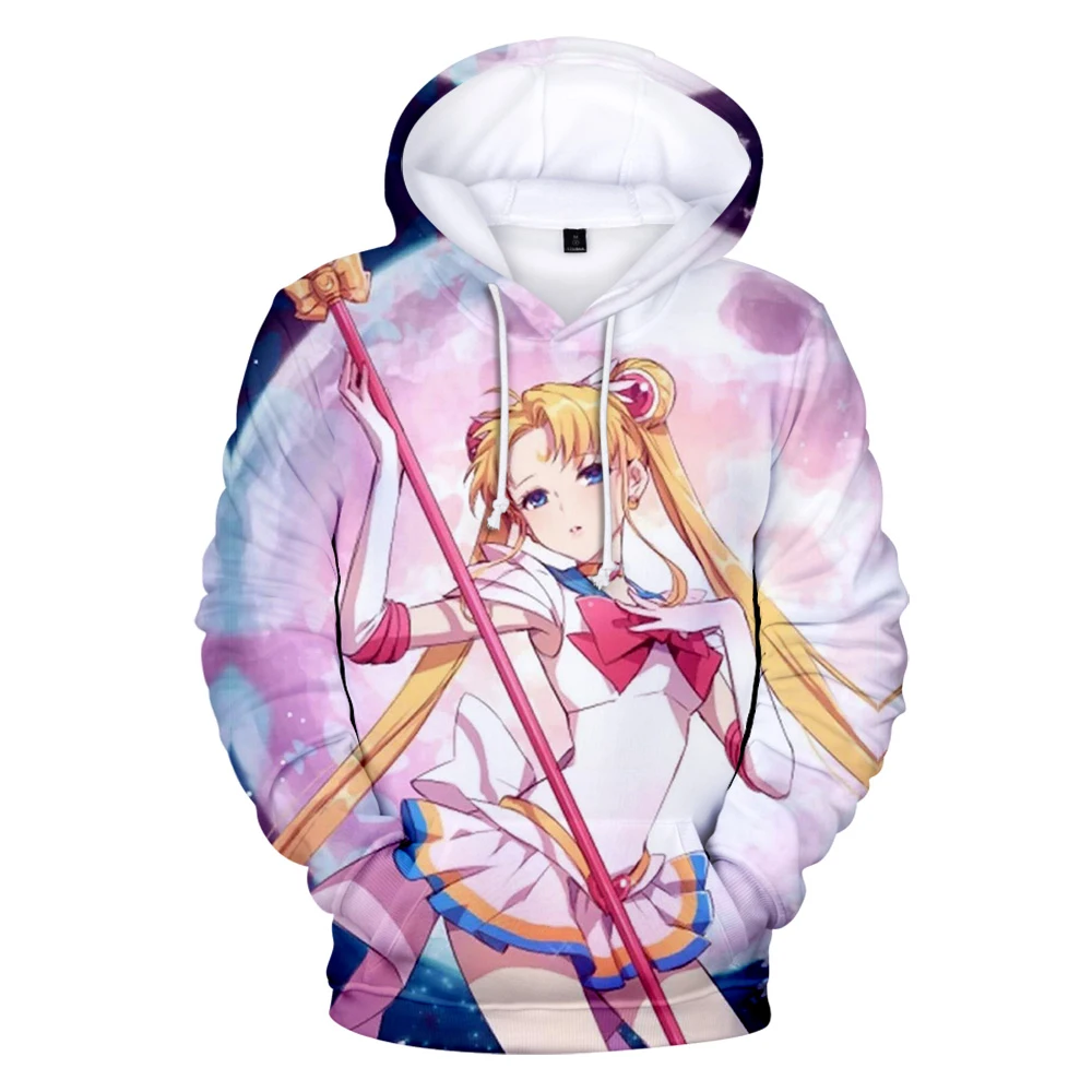 

2021New Arrival Sailor Moon 3D Hoodie Boys/Girls Fashion Kawaii Harajuku Style Anime 3D Hoodie Print Sailor Moon Sweatshirt coat