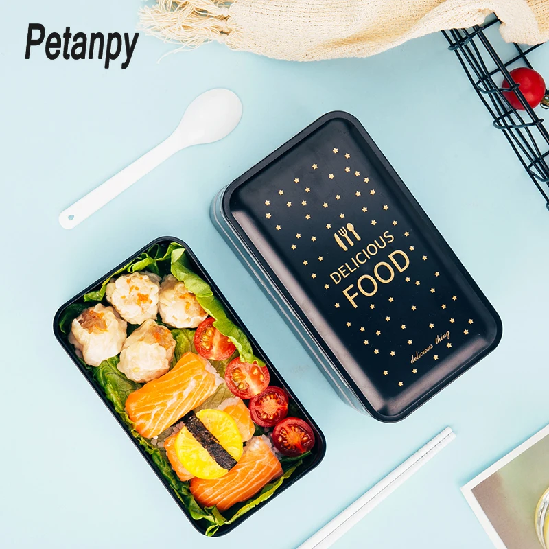 1200 мл Ланч-бокс с двойным слоем портативная коробка для бенто eco-friendly Еда