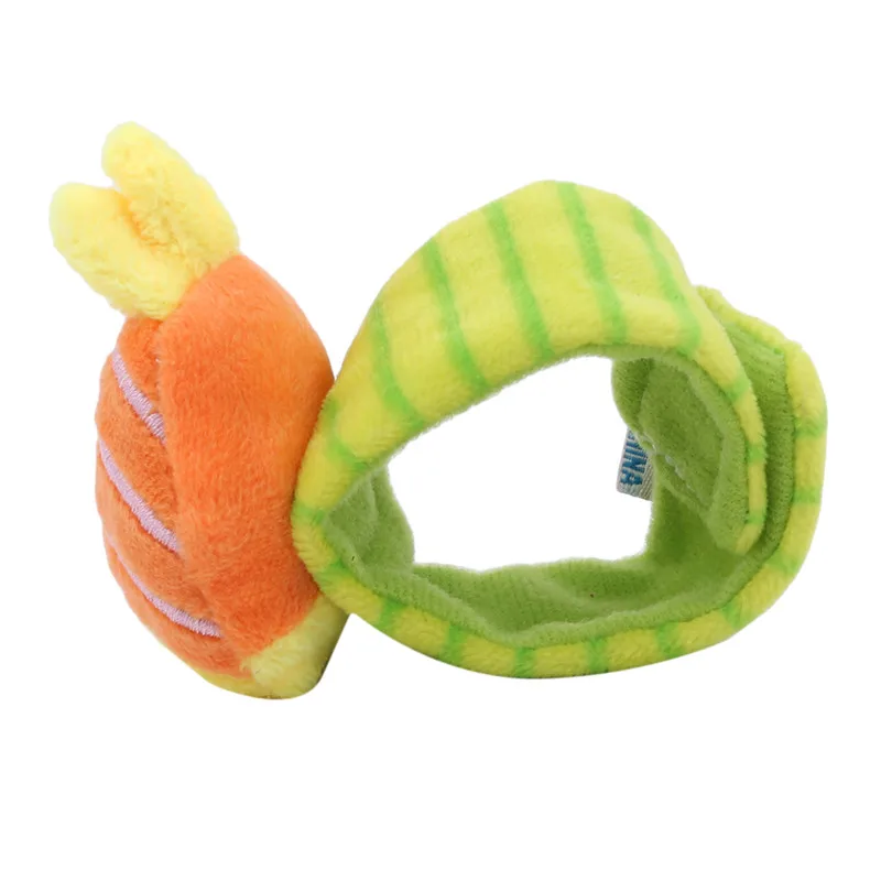 

Cute Cartoon Animal Early Education Soft Hand Bell Rattles Kids Plush Toys Baby Wrist Rattle Toys
