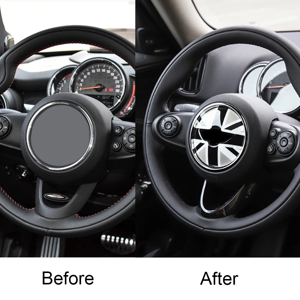 Автомобильные наклейки на руль украшение интерьера для Mini Cooper One S JCW R52 R55 R56 R60 R61 F54
