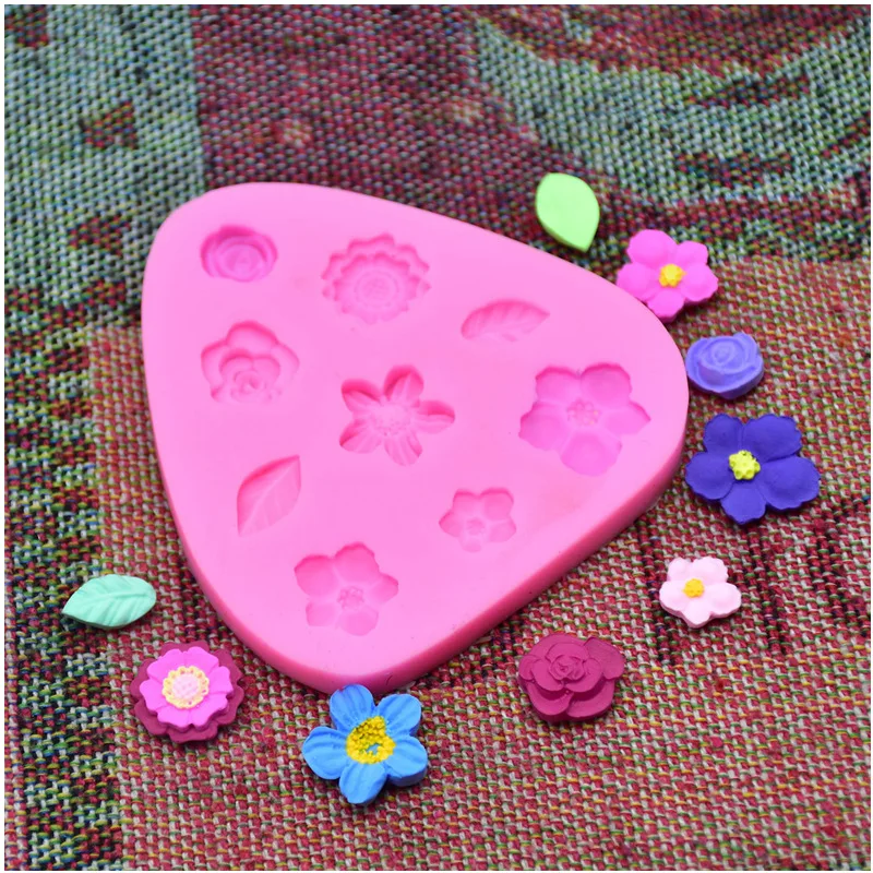 

Flower & Leaf Fondant Silicone Mold for DIY Pastry Cupcake Dessert Lace Cake Decoration Kitchen Accessories Baking Tool