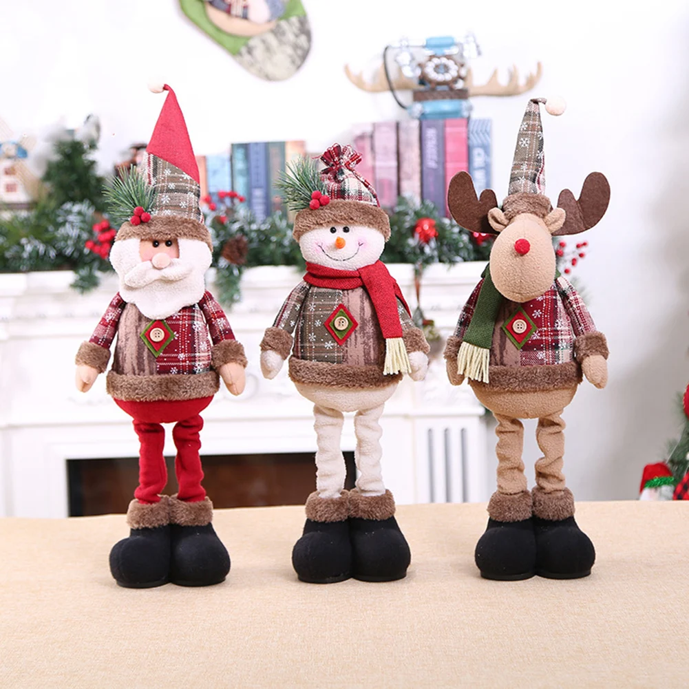 

2021 Christmas Decorations for Home Christmas Tree Decorations Innovative Elk Santa Claus Snowman Dolls Decoration New Year Gift
