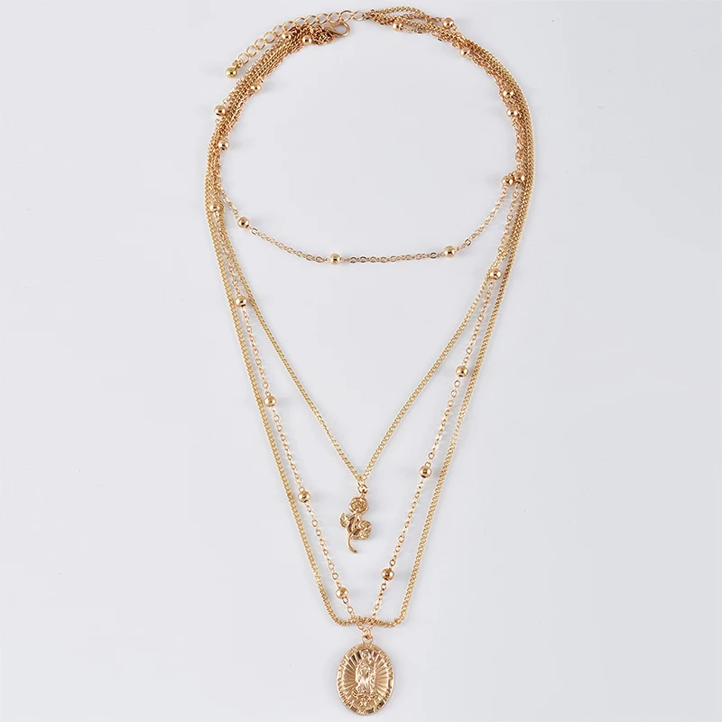 Ожерелье женское 4 шт./компл. в стиле ретро | Украшения и аксессуары