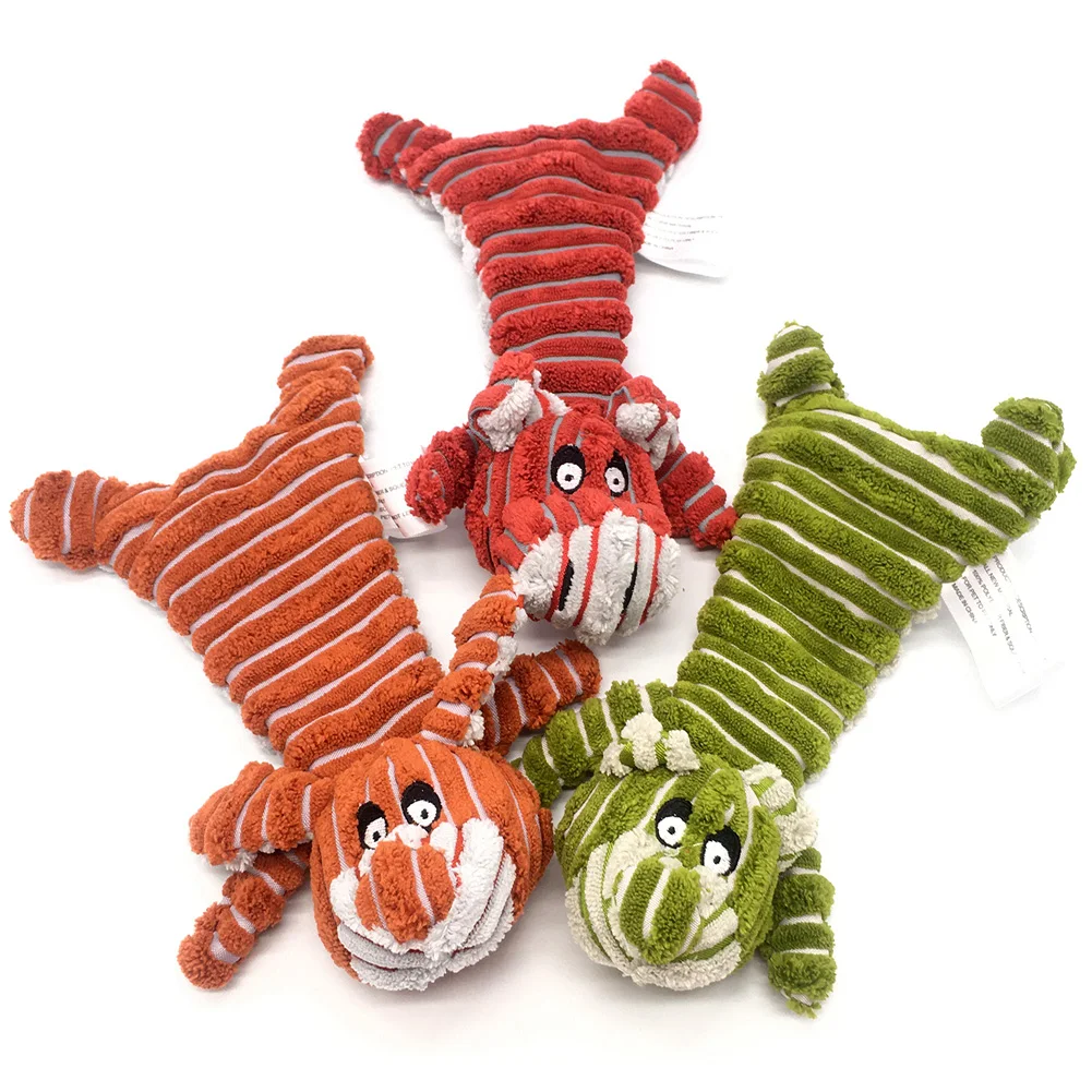 

New Cute Plush Toys Squeak Pet Wolf Rabbit Animal Plush Toy Dog Chew Squeaky Whistling Involved Squirrel Dog Interactive Toys