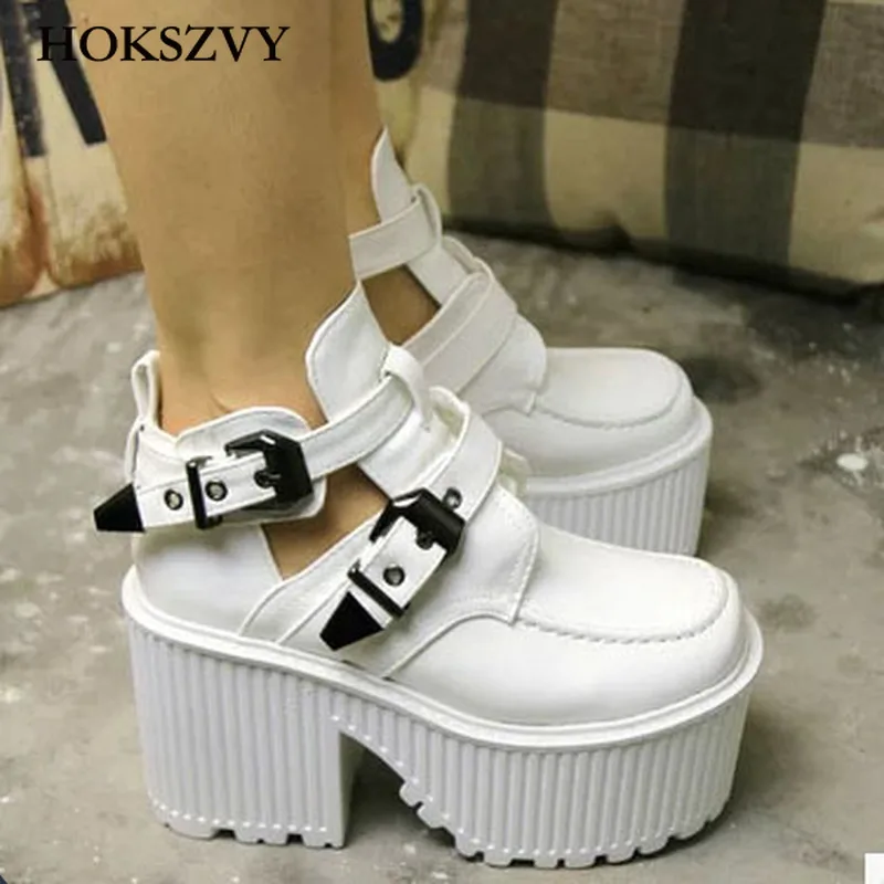 Женская обувь с круглым носком женская ремнем и пряжкой на молнии женские