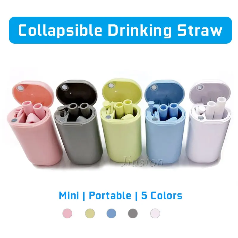 Складная Силиконовая стеклянная складная бутылка для питья из пищевого силикона