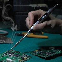 65w usb mini portable electric digital welding soldering iron pen tip sucker accessories tools supplies profession heating tool