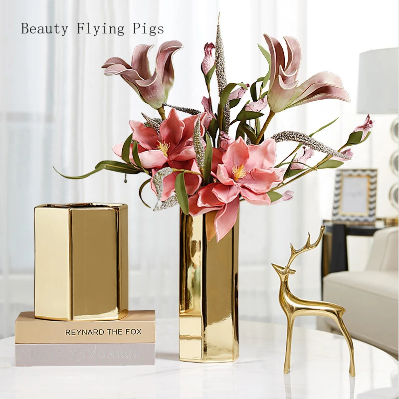 Золотой век свет роскошный Европейский современный ваза украшения творческий