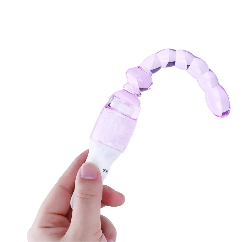 Анальная пробка фаллоимитатор вибратор палочка длинные бусины силиконовый