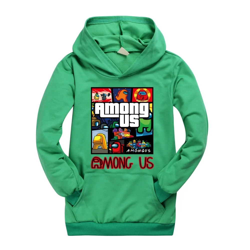 

2021 Boys Girls Sweatshirt Teening Among Us Kids Hoodies Autumn Clothes Long Sleeve Cartoon Top Tees Children Tshirt Clothing