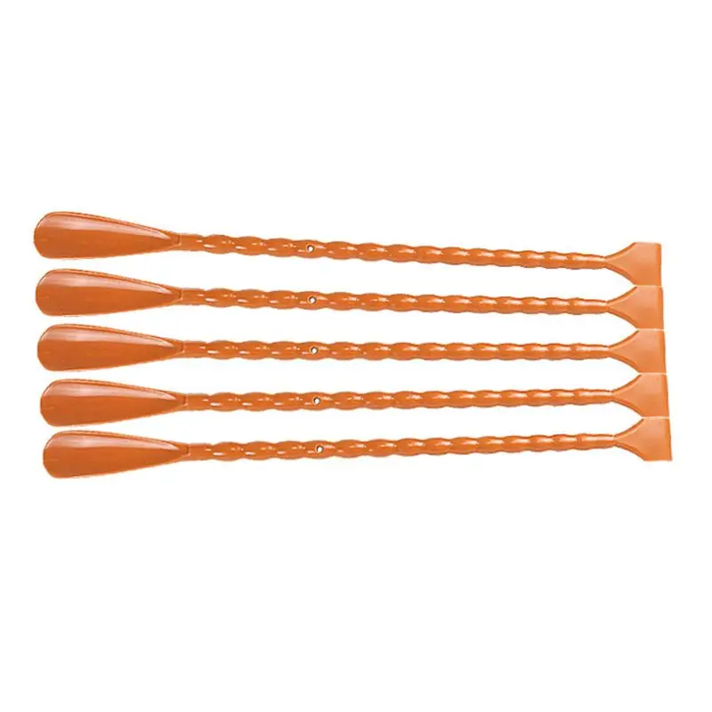 2 In 1 Multifunction Back Scratcher Shoehorn Cucurbit Shaped Anti-Slip Long Handle Shoe Horn Manual Massager Shoe Lifter Tools