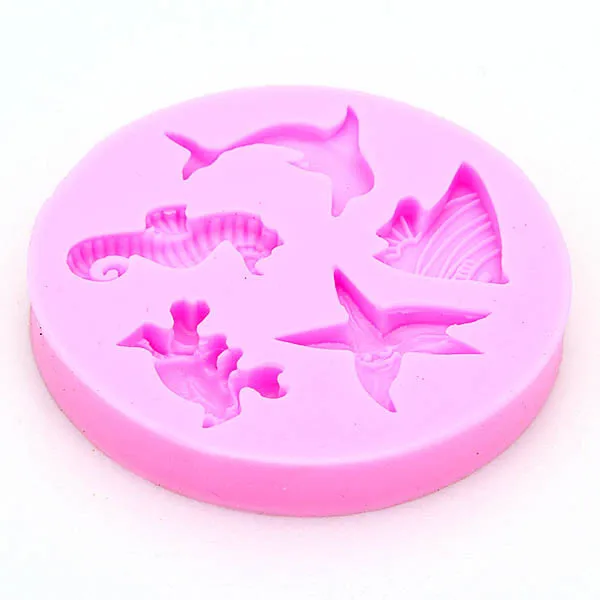 

3D DIY Silicone Marine Animals Cake Mold Biscuit Cake Moulds Fondant Cake Decorating Tools Cookies Mold Kitchen Accessorie