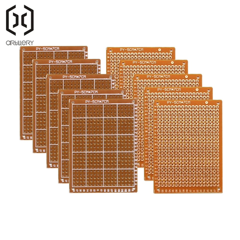 10 шт. 5*7 см pcb прототип бумага Медь PCB 5*7 Универсальный Эксперимент Матрица платы 5x7 см бренд