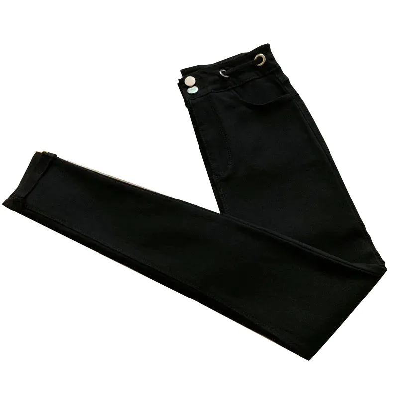 

New Autumn And Winter Women's Black pants Small Feet Slim-fit Skinny Black pants Elasticity High Waist Comfortable Soft Cotton