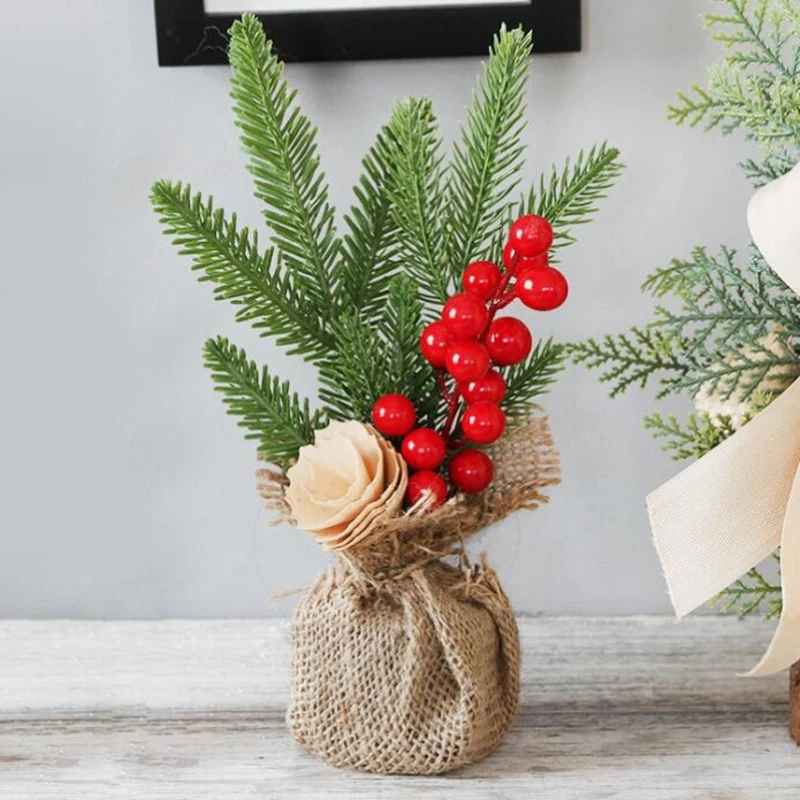 Мини Рождественская елка Снежинки искусственный фестиваль миниатюрное