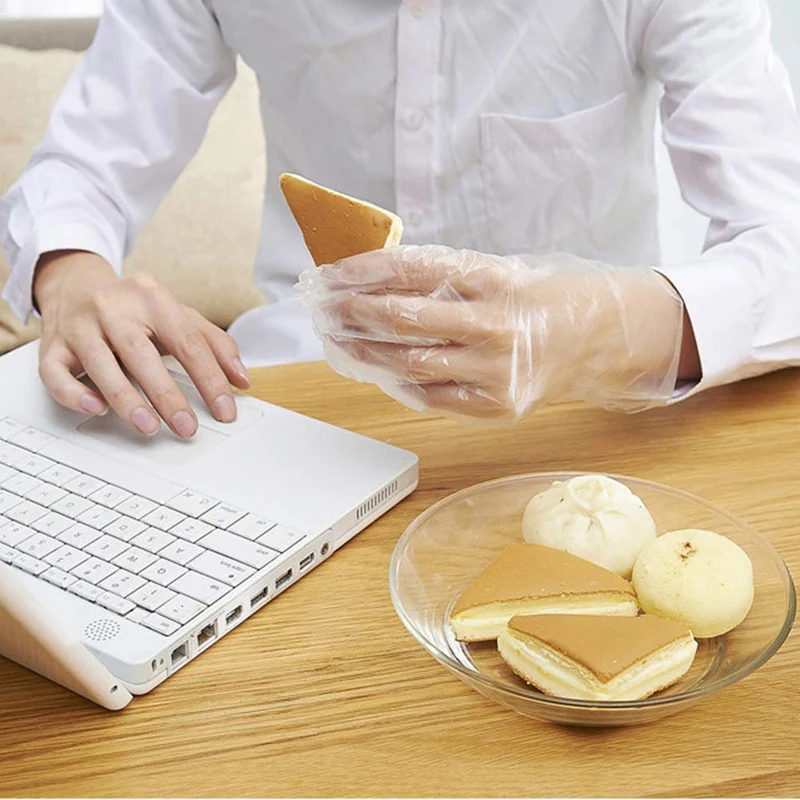 Одноразовые прозрачные пластиковые перчатки-500 штук одноразовые перчатки для